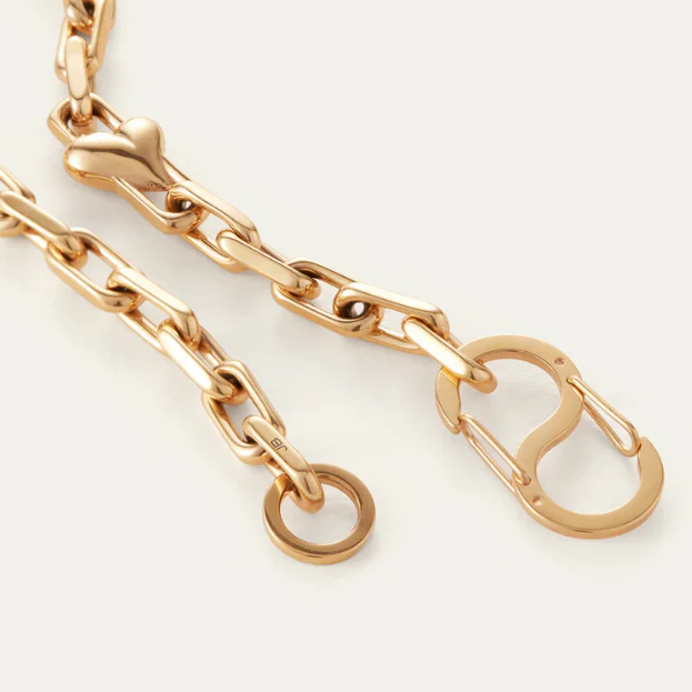 Art Heart Chain Necklace Gold - Image 2