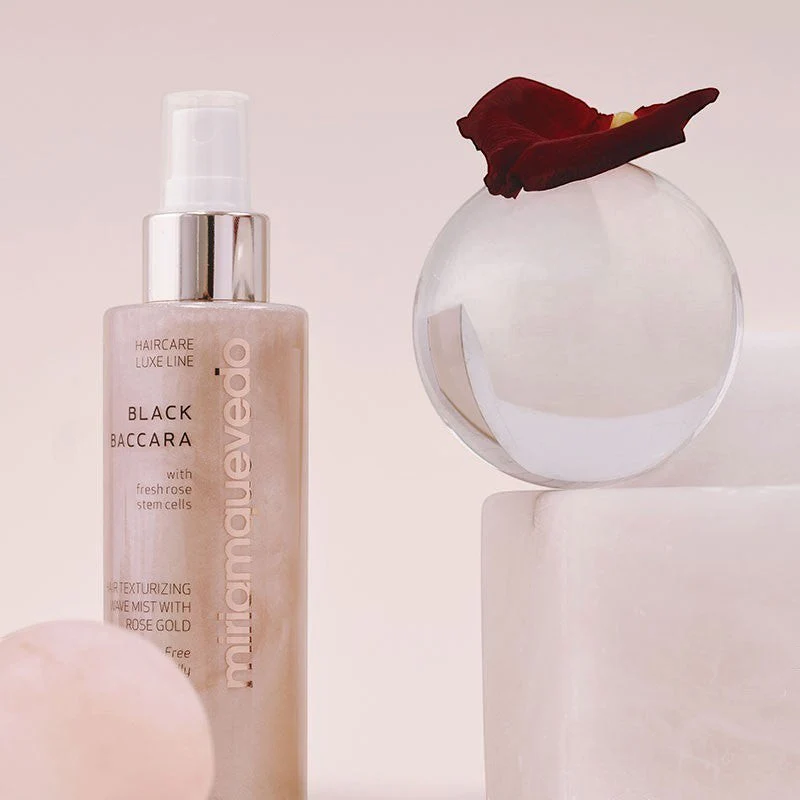 Black Baccara Hair Texturizing Wave Mist With Rose Gold - Image 3