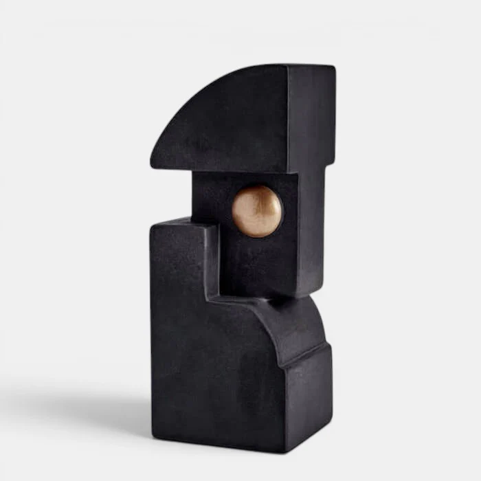 Cubisme Bookend #1 Black & Gold