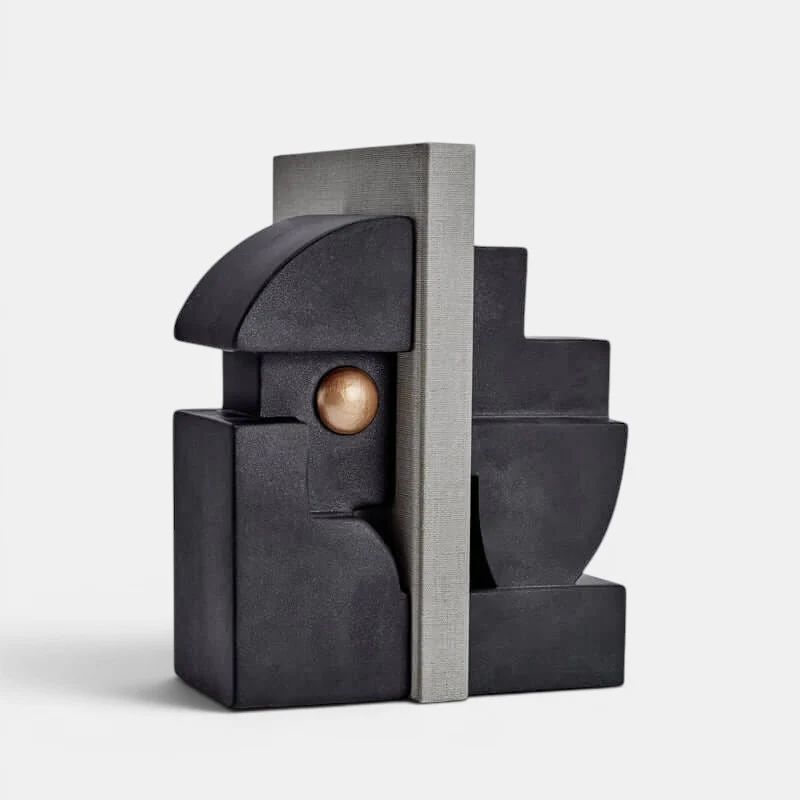 Cubisme Bookend #1 Black & Gold - Image 2