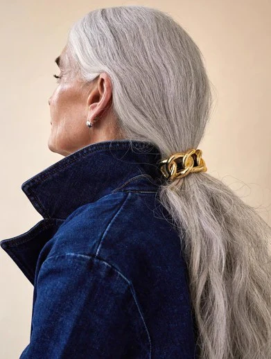 Elena Chain Pony Cuff Gold - Image 3