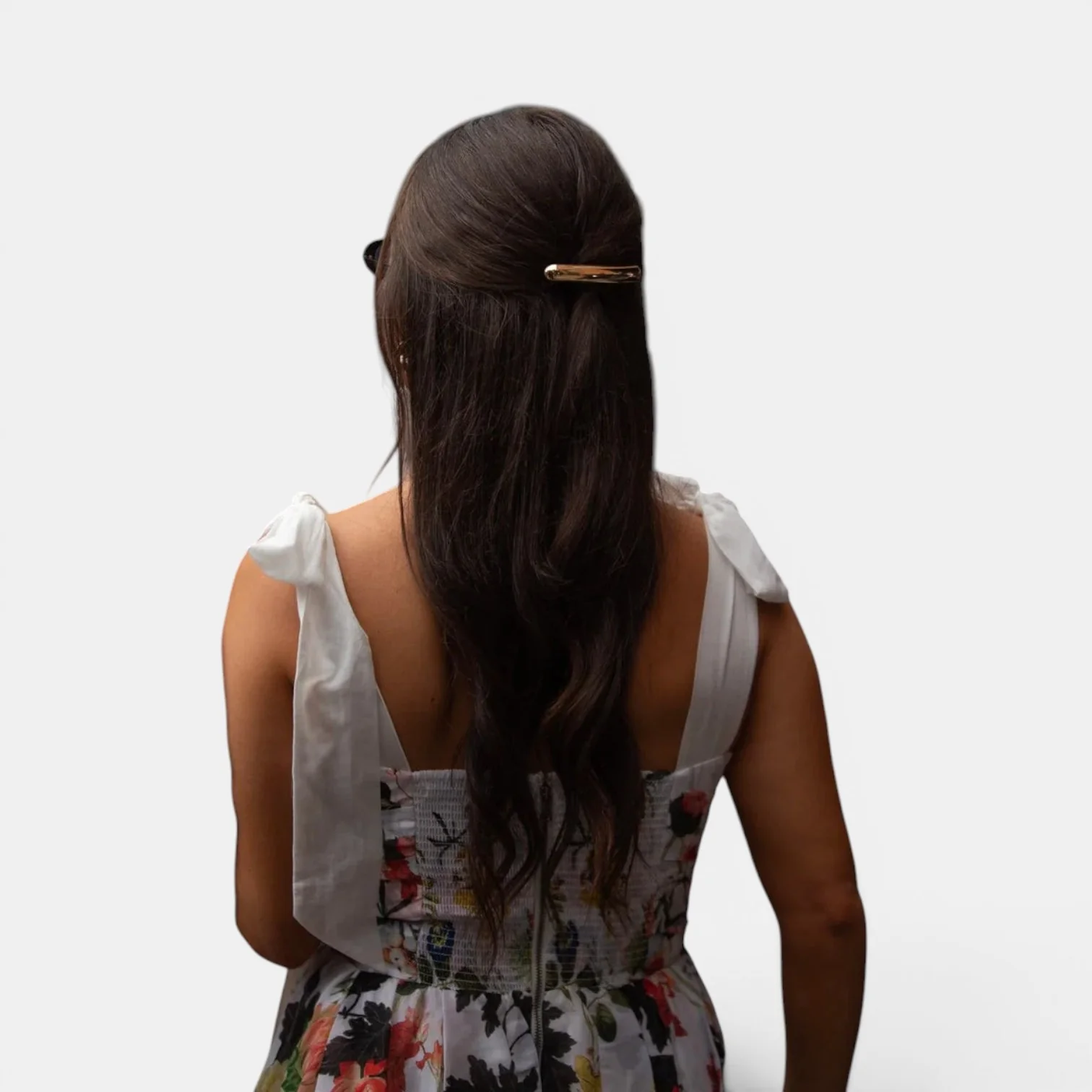 Elongated Bar Barrette Gold - Image 2