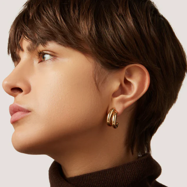 Florence Earrings Gold - Image 3