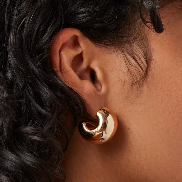 Gemma Hoops Earrings- Gold - Image 3