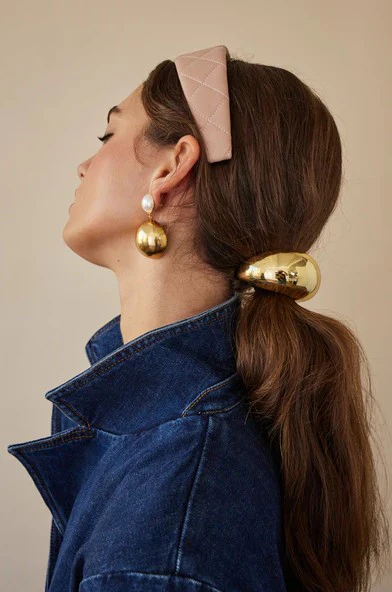 Glossy Dome Pony Cuff Gold - Image 3