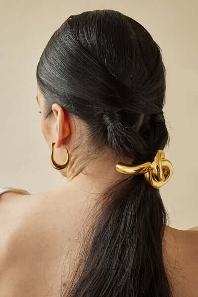 Glossy Knot Pony Cuff Gold - Image 3