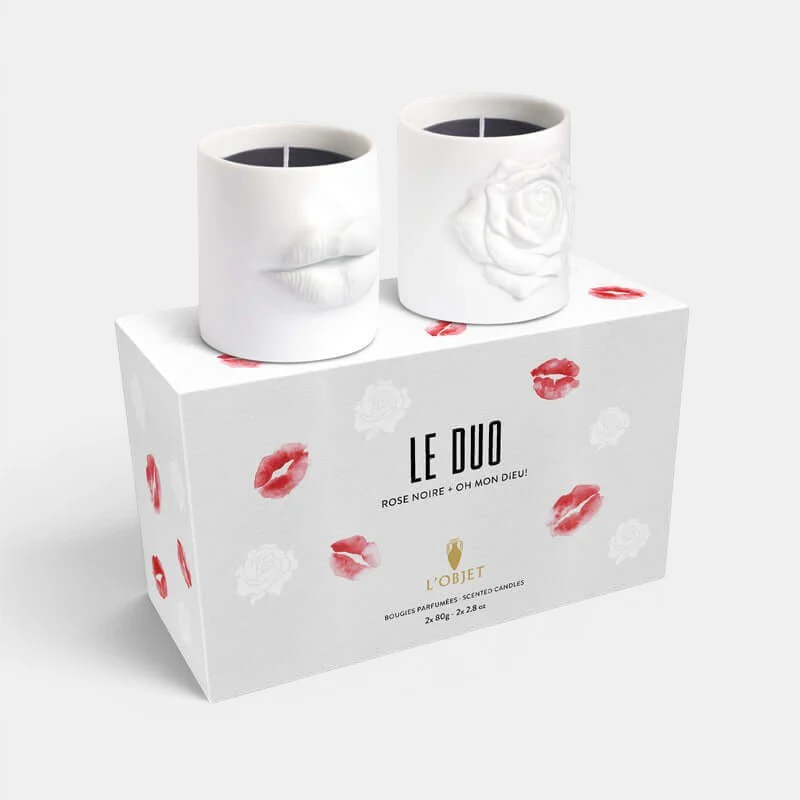 Le Duo - Oh Mon Dieu! + Rose Noire Candles - Set of 2