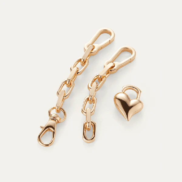 Padlock Heart Chain Bracelet Gold - Image 5