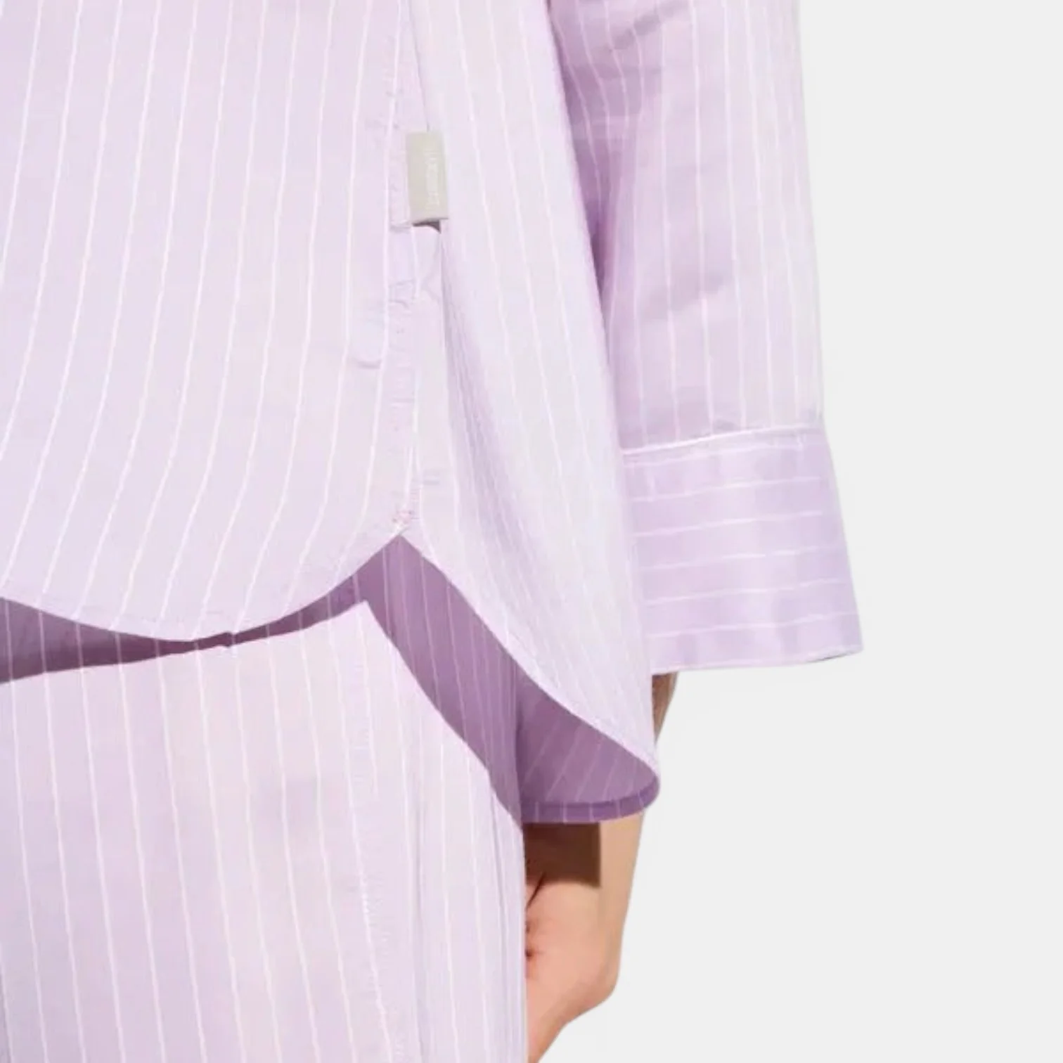Pyjama Long Set Lilac Stripes - Image 3