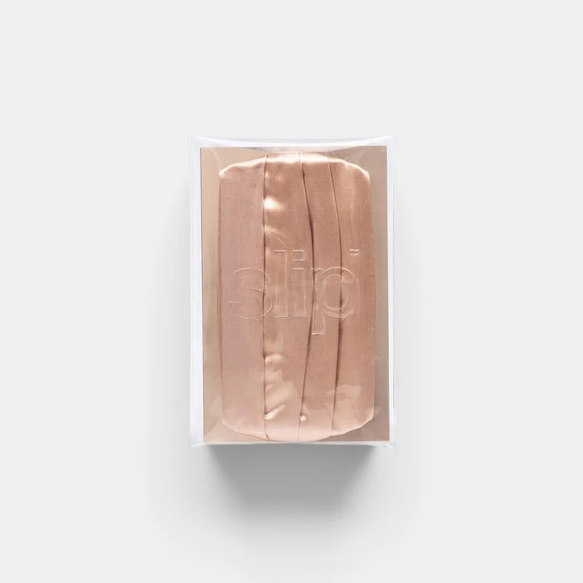 SILK FACE COVERING, ROSE GOLD