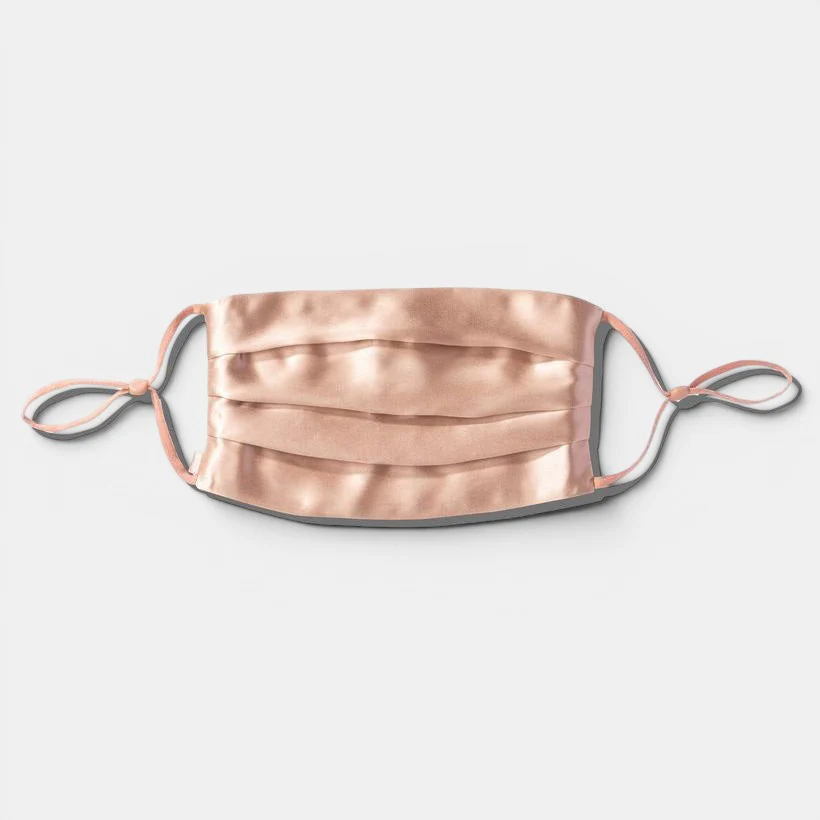 SILK FACE COVERING, ROSE GOLD - Image 2