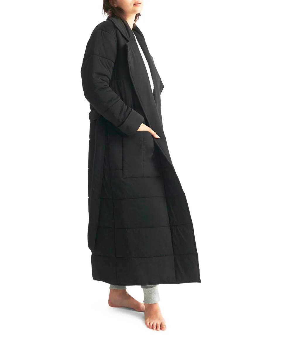 Sonya Quilted Robe - Black - Image 3