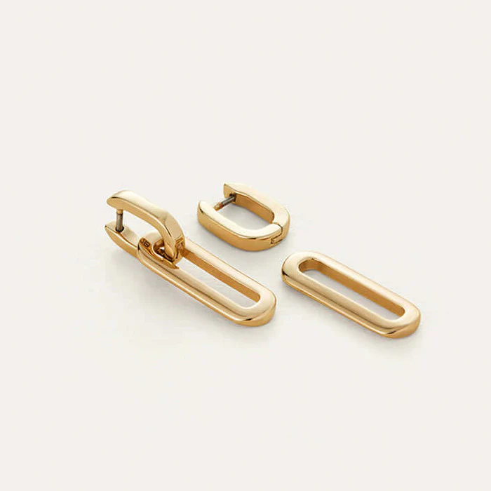 Teeni Detachable Link Earrings Gold - Image 2